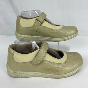 Drew Rose Womens 6.5 Beige Leather Mary Jane Orthopedic Comfort Shoes